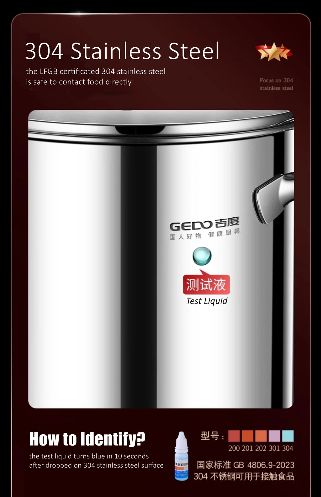 LFGB Certificated Pure 304 Stainless Steel Deep Fryer Oil Save Potato Chip Frying Pot Vegetable Noodle Stewing Pot with Strainer