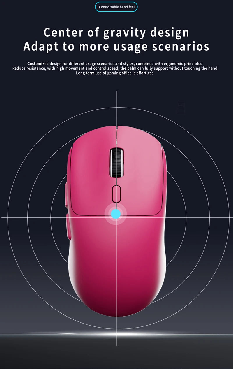 2026 M348 Superlight Mouse Bluetooth 2.4G Wireless Gaming Mouse Flagship Chip Gaming Sensor 6 Adjustable DPI for Office Game