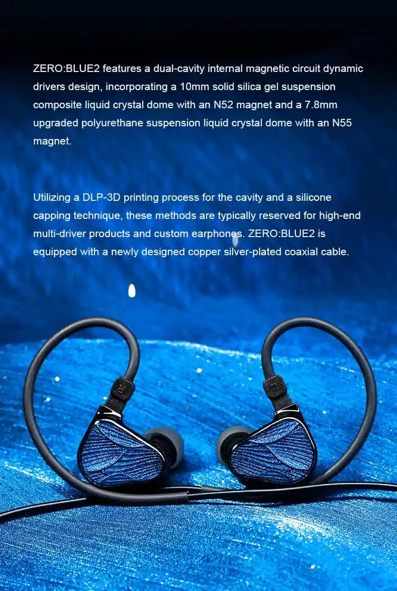 TRUTHEAR Zero Dual Dynamic Driver In-Ear Monitors with Detachable Cable Tidesmit