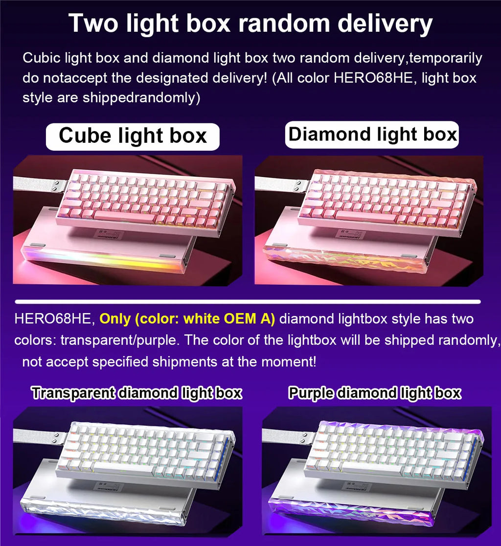 AULA HERO 68HE Magnetic Switch Keyboard RGB Gaming Mechanical Keyboard Rapid Trigger 8K Return Wired Esports Custom Keyboard