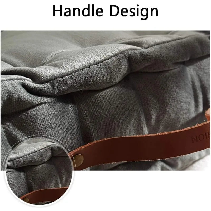 Square Thick Floor Seating Cushions Tufted Meditation Pillow Floor Pillow Seating with Carrying Handle Tatami Pad Christmas Gift