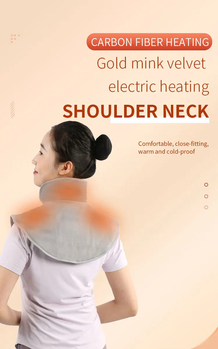 Electric Heating Shoulder Neck Wrap with Vibration Therapy Fascia Gun Tidesmit