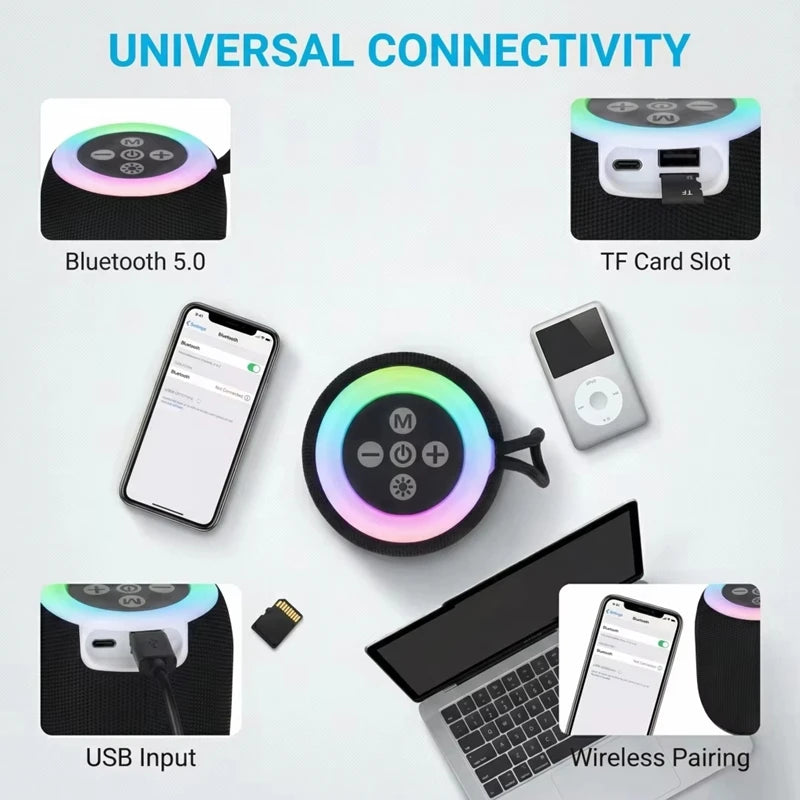 Lenovo Mini Bluetooth Speaker With Lanyard Portable Outdoor Home Mini Speaker With Deep Bass Travel Essentials For Friend Gift