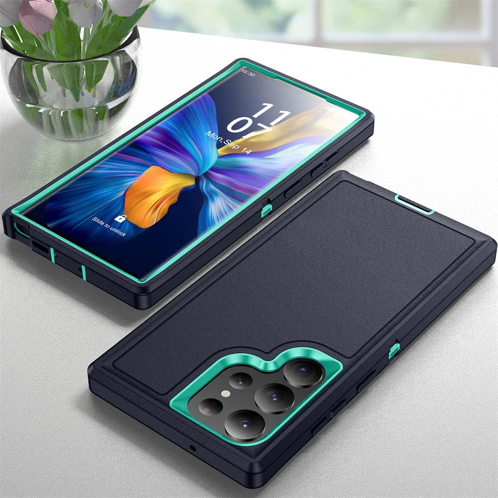 Samsung Galaxy S24 Ultra Military Armor Case With Kickstand Tidesmit