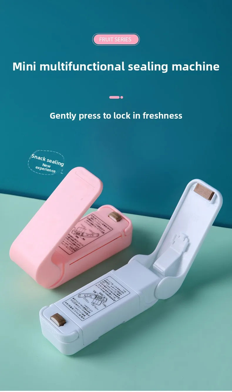 Mini Vacuum Sealer Machine Portable Food Sealer for Household Plastic Bag Sealing Snack Pack Fresh Keeping Moisture Proof