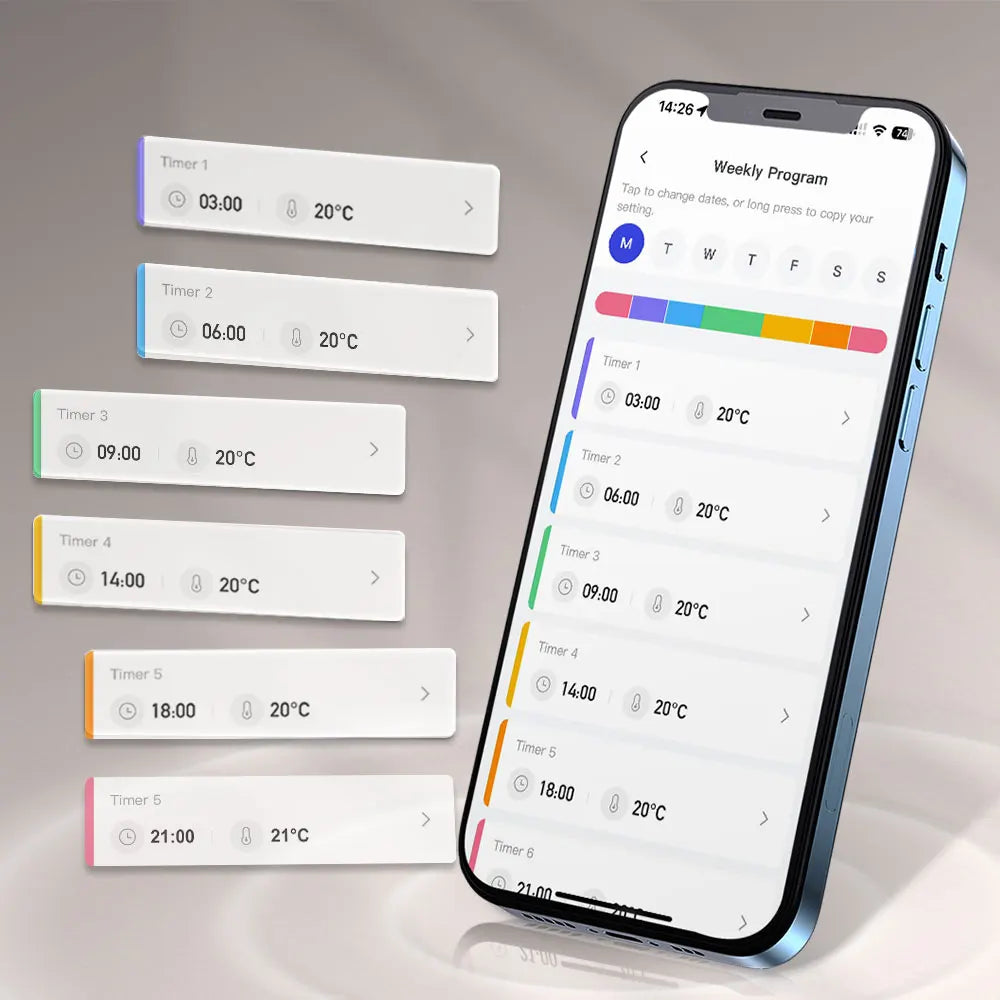 AVATTO ZigBee 3.0 Thermostat Radiator Valve,Smart TRV Thermostatic Valve Temperature Controller Support Alexa Google Home