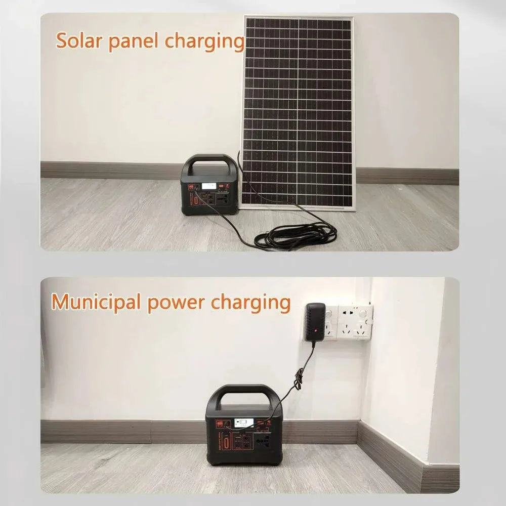 200W Portable Power Station 153.6Wh LiFePO4 Battery AC 110V/220V Solar Generator for Power Bank Camping RV Emergency