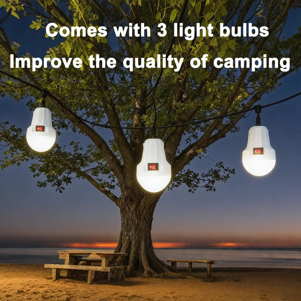 Portable Solar Power Bank: 5-in-1 Fast Charging Camping Light Tidesmit