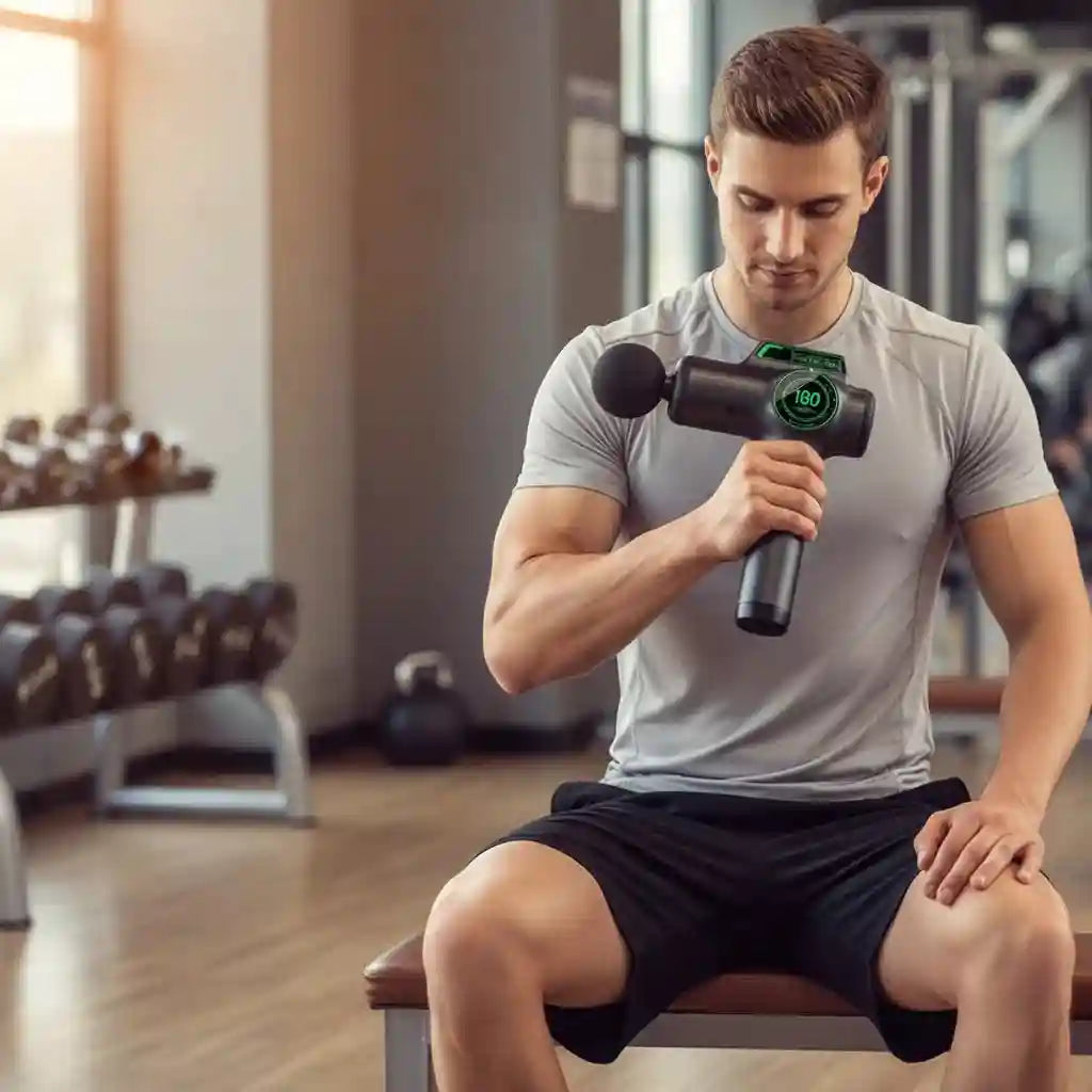 Deep Tissue Massage Gun for Muscle Recovery - Grey, Portable Tidesmit Fascia Gun Tidesmit