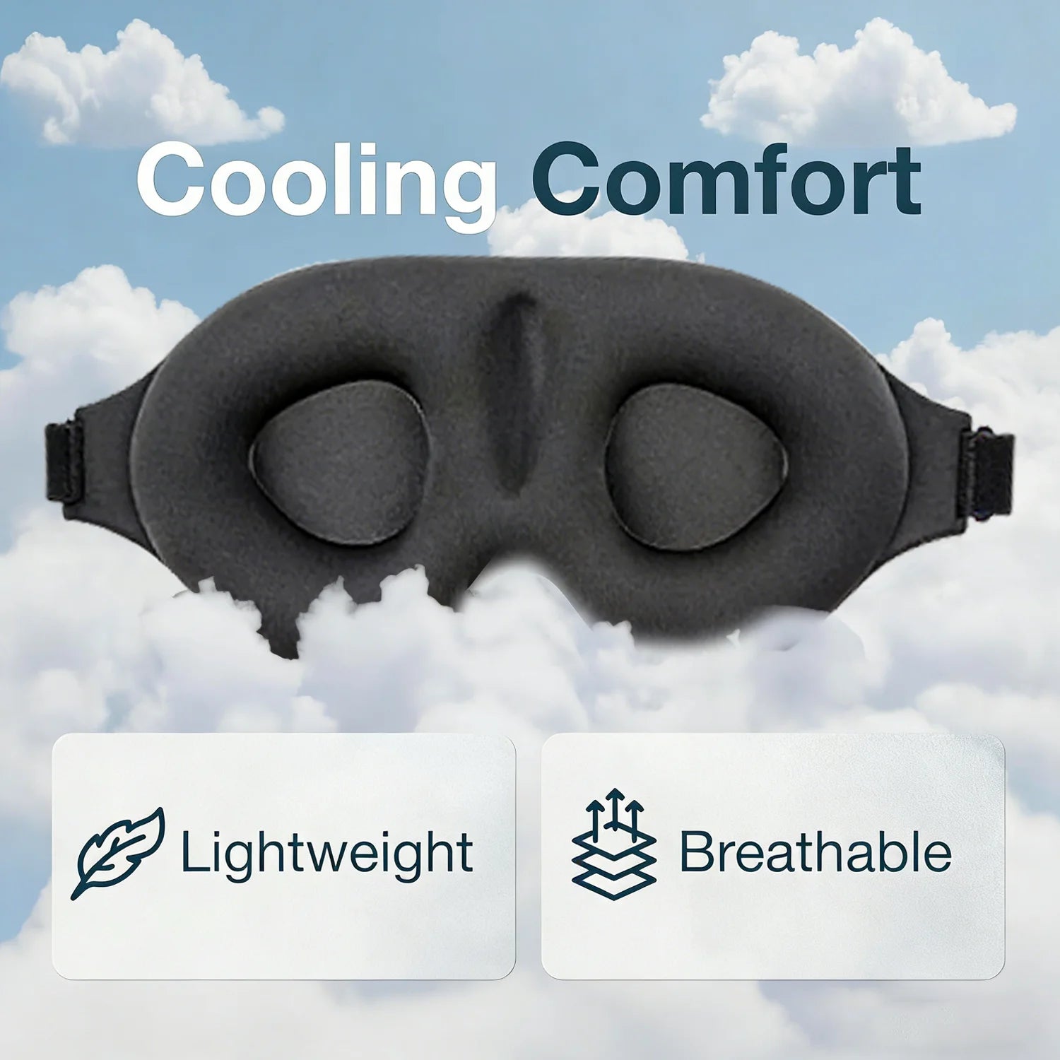 3D-Shaped Men's and Women's Sleep Eye Masks Provide Perfect Light-Blocking, Are Soft and Comfortable, Suitable for Travel A-DH
