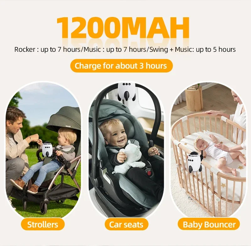 Portable Baby Calming Device Multi-functional Wireless Bluetooth Sleep Aid Vibrating With Soothing Music White Noise Sound