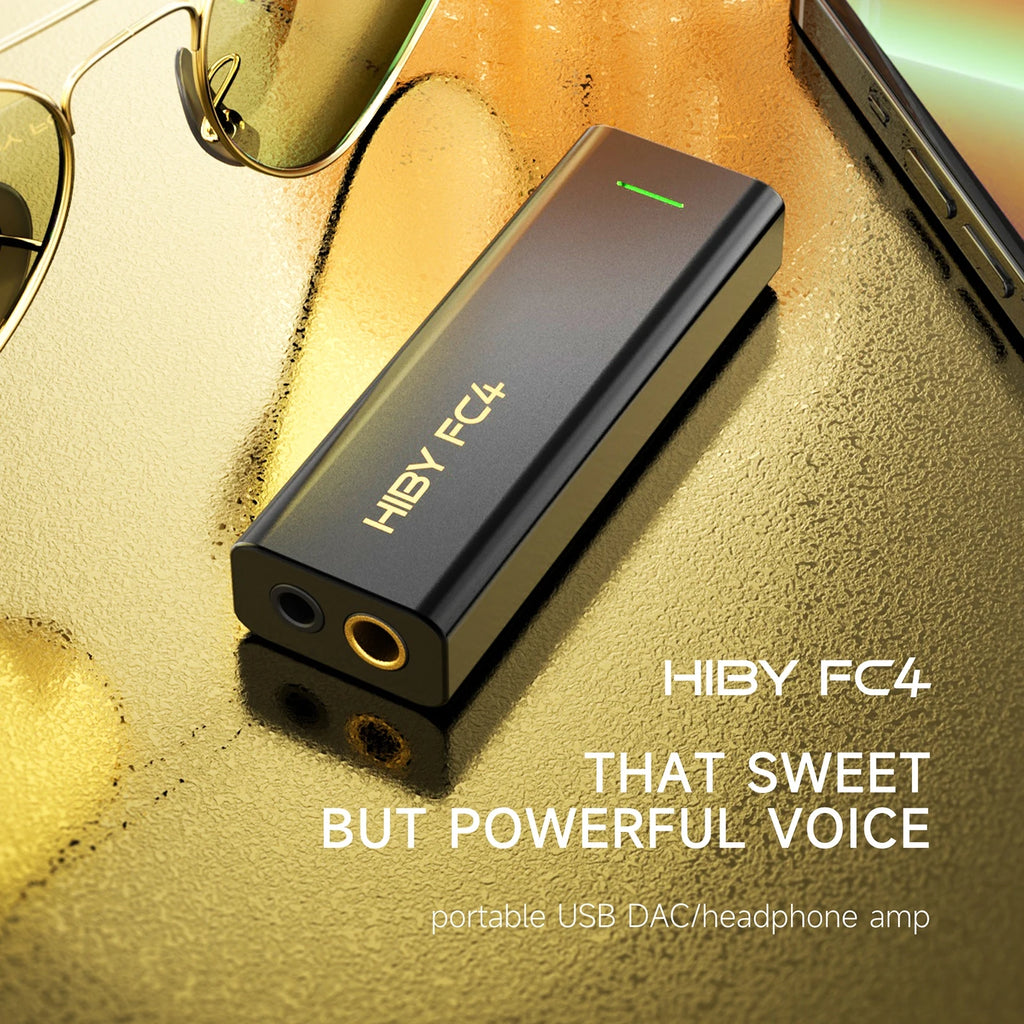 HiBy FC4 USB DAC Dongle & MQA Headphone Amplifier for High-Fidelity Audio Tidesmit