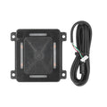Black 2D barcode scanner module with wiring harness and mounting holes for fixed installation.