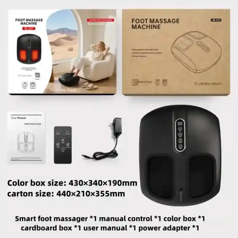 Electric Foot Massager with Heat and Airbag Kneading - Tidesmit Massage Roller Tidesmit