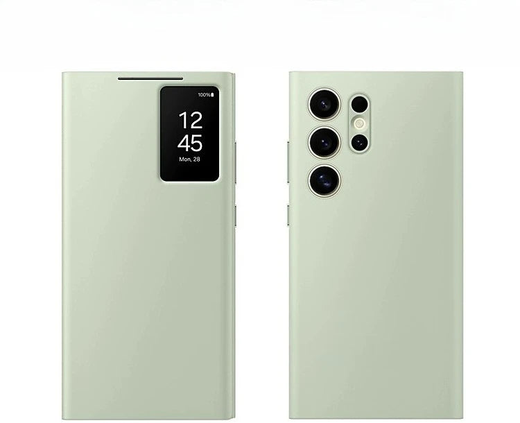 Samsung Galaxy S24 Ultra Smart View Case with Answering Window green For S24 Ultra Tidesmit