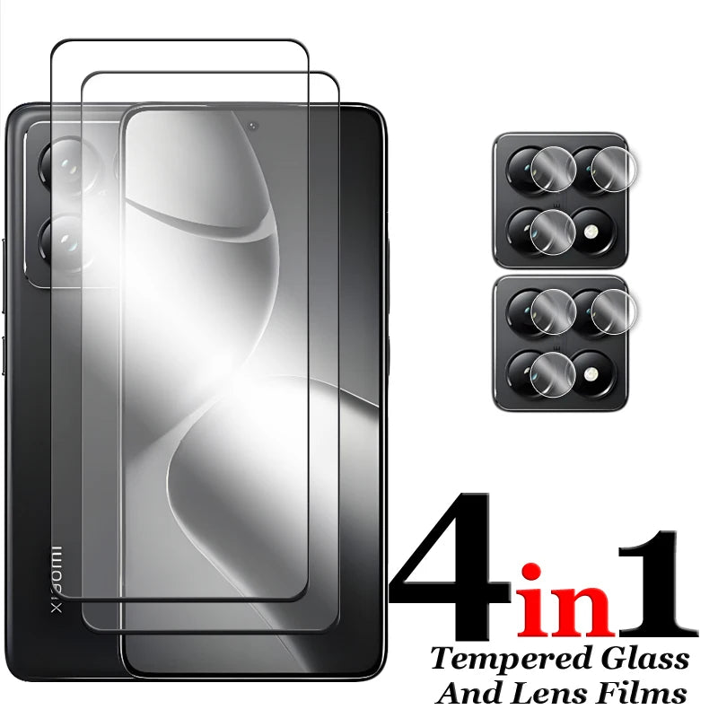 6in1 For Xiaomi 14T Pro Glass For Xiaomi 14T 15T Pro Tempered Glass Full Cover Screen Protector For Xiaomi 14T 15T Lens Film AE Tidesmit