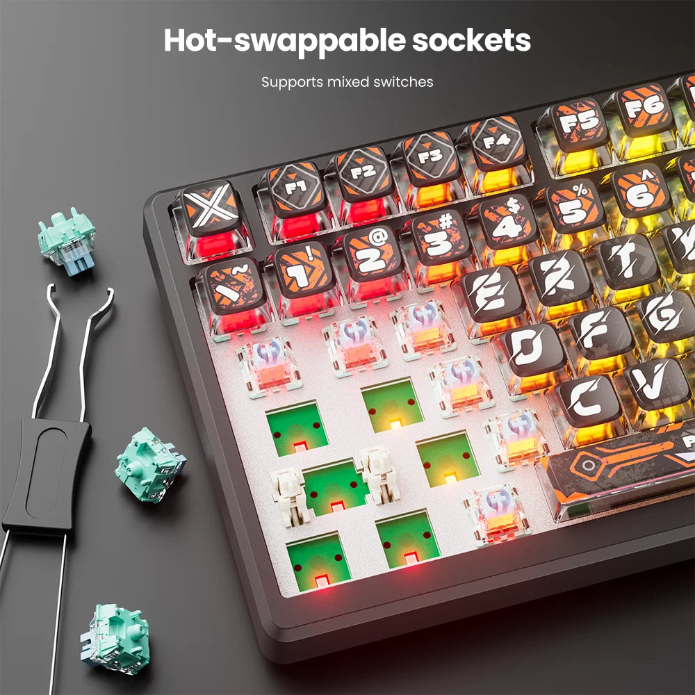 ROYAL KLUDGE RK M75 HE Magnetic Switch Mechanical Keyboard Rapid Trigger 0.01mm 75% RGB Hot Swap Gasket E-Sports Gaming Keyboard