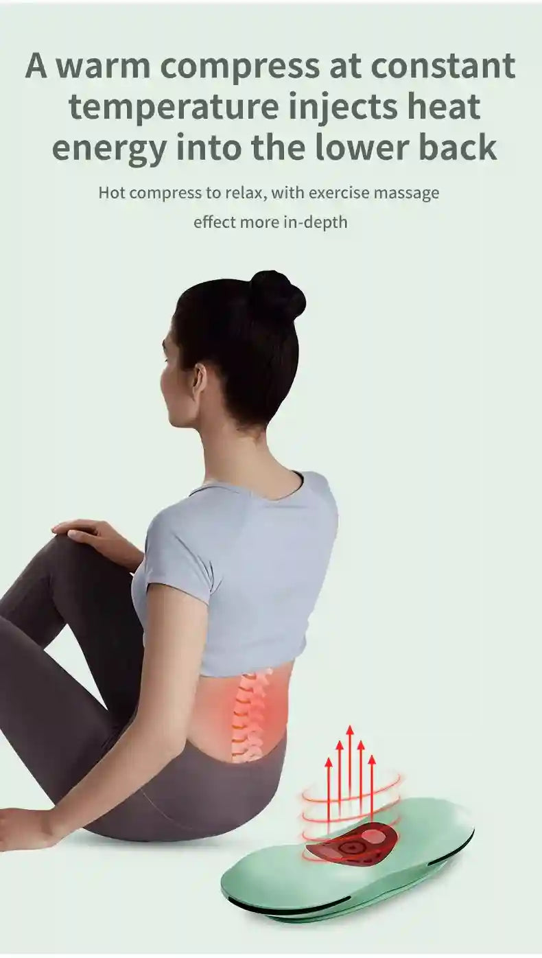 Electric Lumbar Traction Device with Heat Therapy and Adjustable Modes Massage Roller Tidesmit