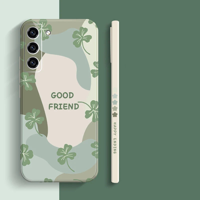 Samsung Galaxy Silicone Flower Case - Shock-Absorbing Square Cover 4 Tidesmit