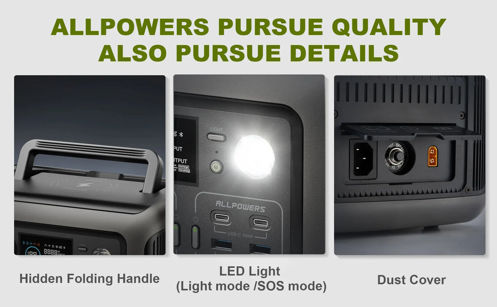 Portable Power Station 600W LiFePO4 Battery with PD Fast Charging Tidesmit