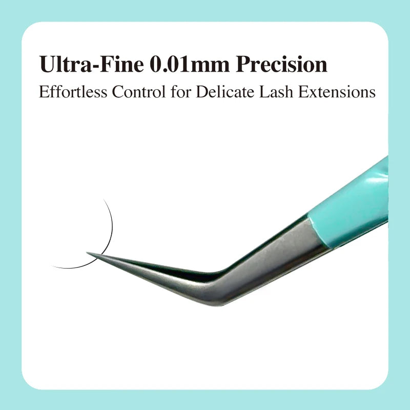 Eyelash Extension Tweezers D-01 | Precision Fiber Tip for Salon Results False Eyelashes Tidesmit