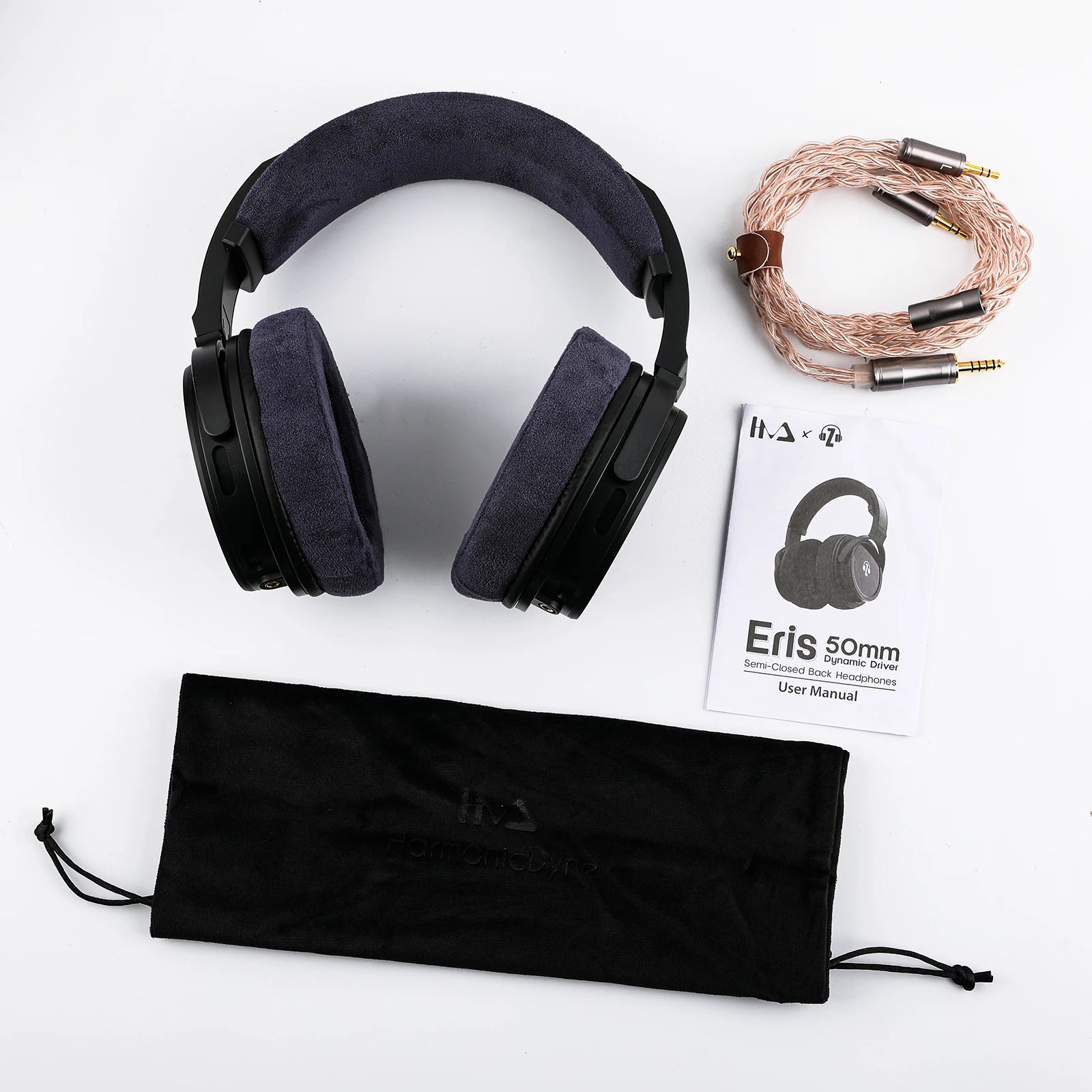 HarmonicDyne Eris Semi-Closed Headphones with 50mm Precision Drivers Tidesmit