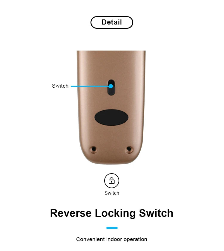 TUYA APP Compatible Smart Life App Unlock Smart Door Lock for Home Wood Door with Fingerprint Handle Combination Rfid Card