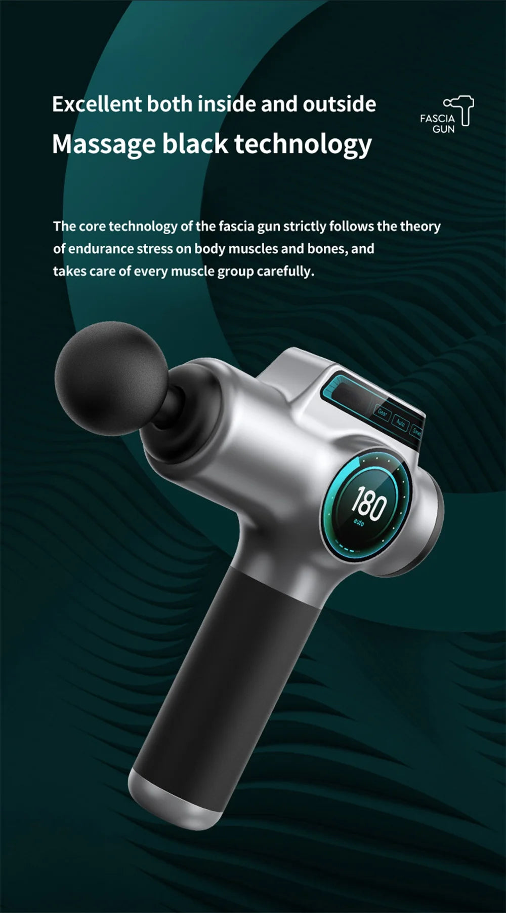 Deep Tissue Massage Gun | 99-Speed Portable Muscle Recovery Device Relaxation Treatment Tidesmit