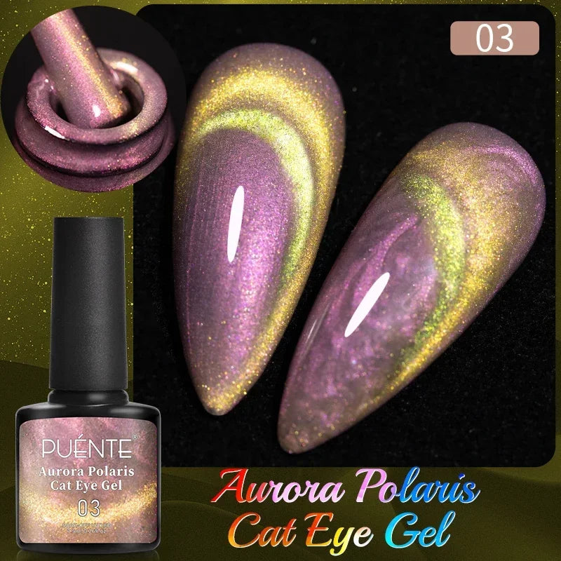 Cat Eye Magnetic Gel Polish 7.5ml - Professional Long-Lasting Nail Art Permanent Makeup Machines Aurora Polaris cat 3
