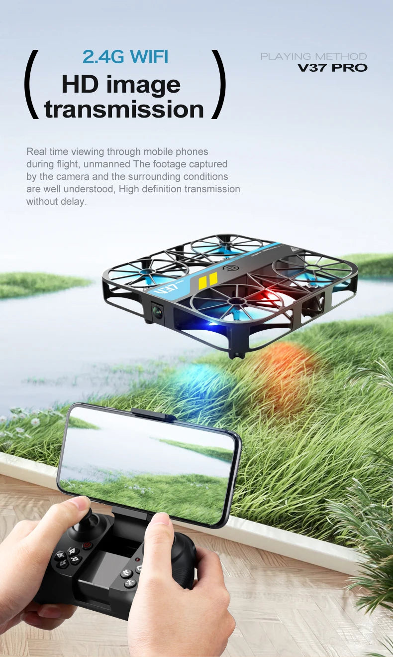 8K Camera Drone V37 - Foldable Quadcopter for Beginners by Tidesmit Tidesmit