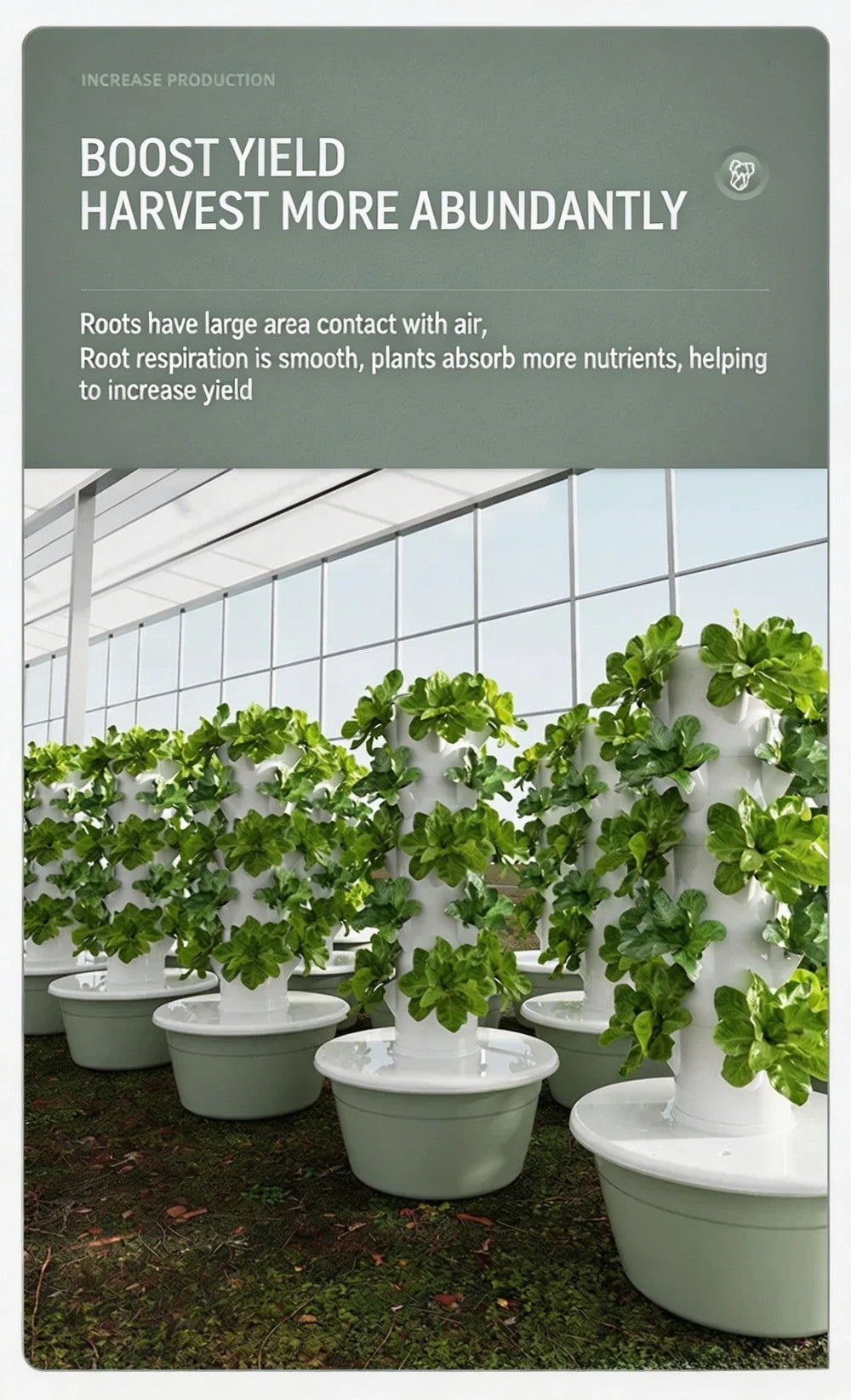 Hydroponic Growing System - Vertical Aeroponic Tower Garden for Indoor Plants, Automatic Watering, Space Saving, Ideal for Home
