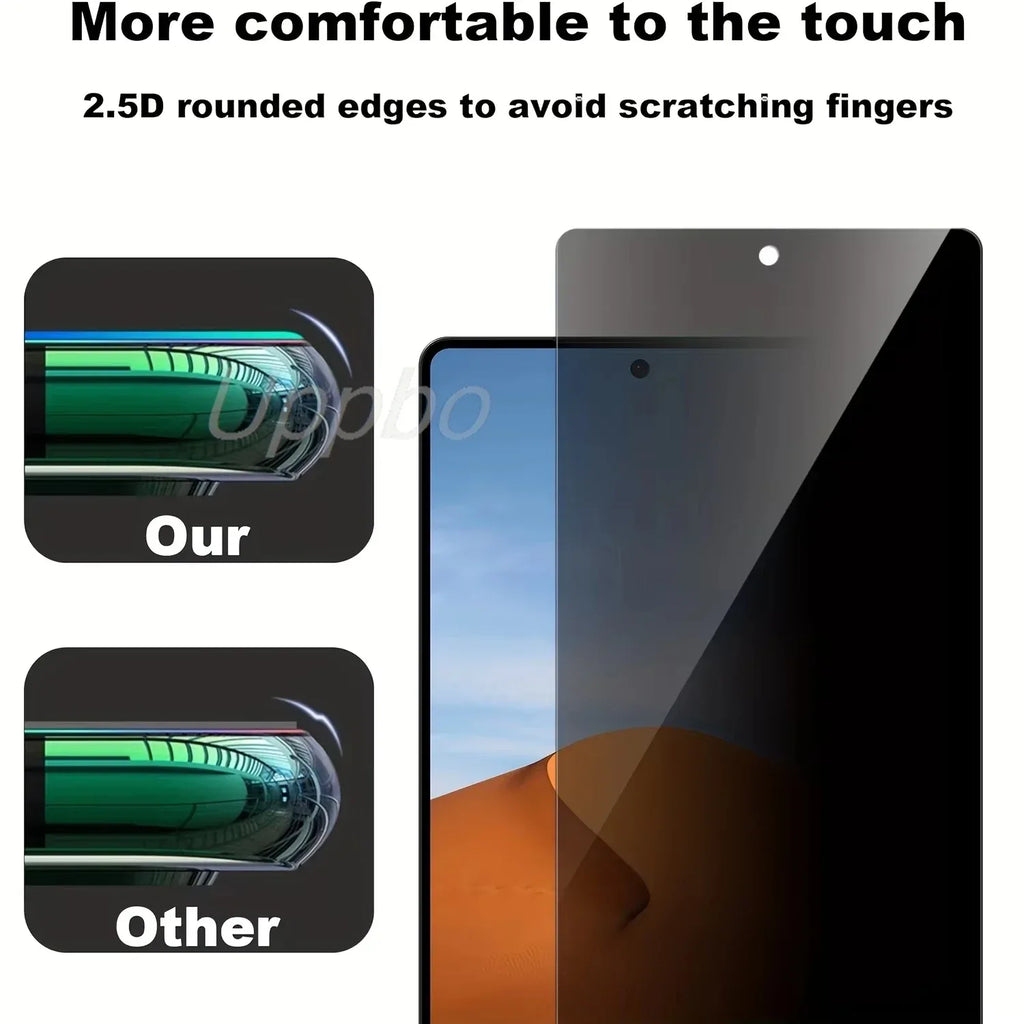 Xiaomi Privacy Screen Protector 3-Pack - 9H Tempered Glass Anti-Spy Tidesmit