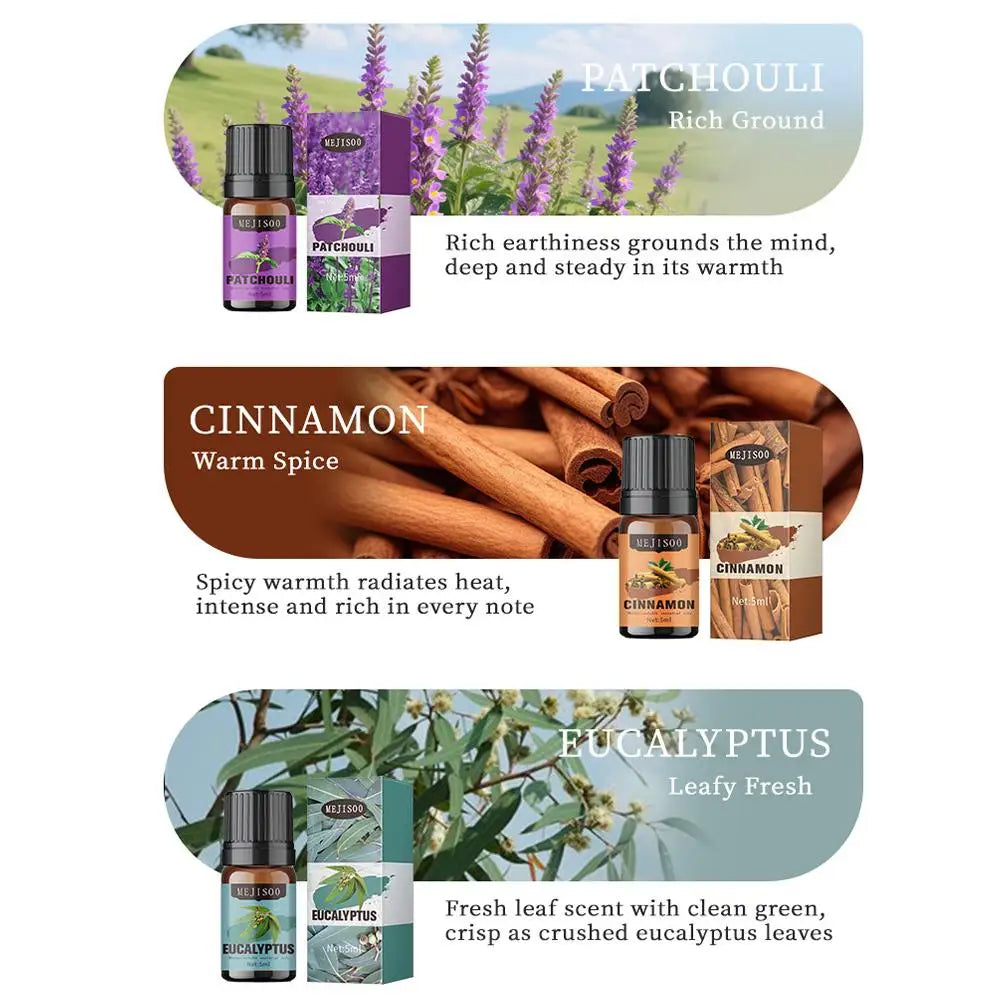 5ml Natural Essential Oils Rosemary Tea Tree Lemon Lavender Lemongrass Eucalyptus Peppermint Sweet Orange Fragrance Oil