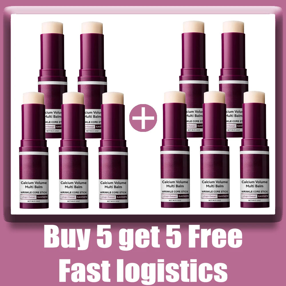 Volume Multi Balm Korean Skincare Stick,Face & Eye Cream,Collagen Deep Moisturizing Anti-Wrinkle,Suitable for Pre Makeup