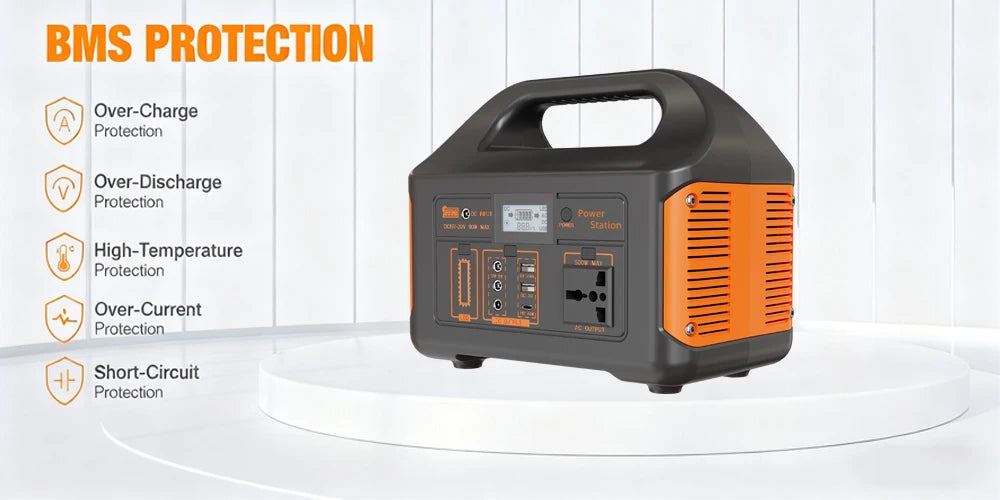 Gaiaray 500W 460Wh Portable Power Station LiFePO4 Battery UPS Backup Power Solar Generator Emergency Power Plant for Camping RV