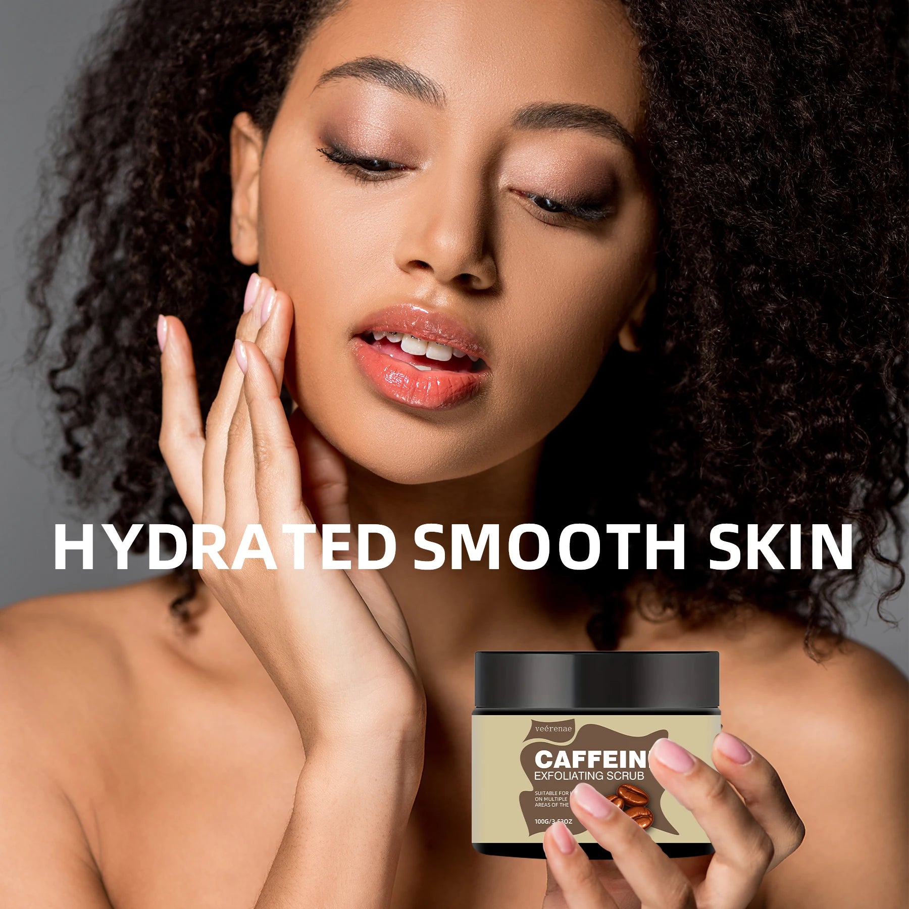 Caffeine Exfoliating Scrub: Natural Non-Sticky Ice Cream Polish Scrubs Treatments Tidesmit