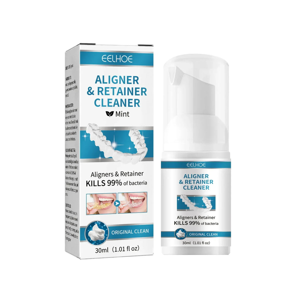 Tidesmit 30ml aligner and denture cleaner foam for removing braces stains and freshening breath