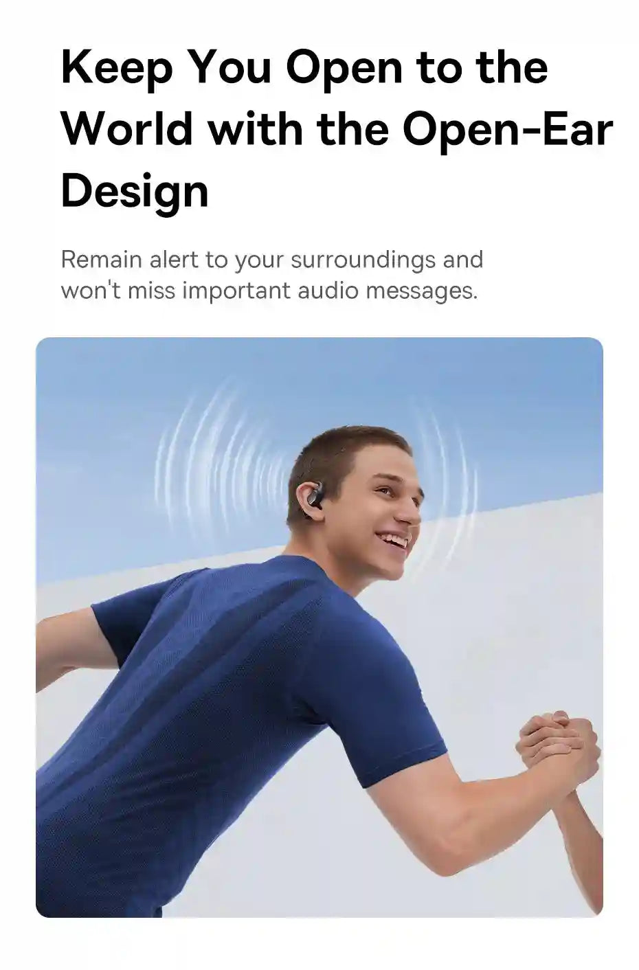 Tidesmit Open Ear Wireless Headphones - Waterproof Sport Earbuds Tidesmit