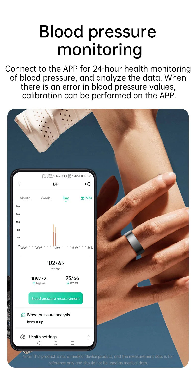 Tidesmit Smart Health Ring - Biometric Fitness Tracker with Sleep Monitor Tidesmit