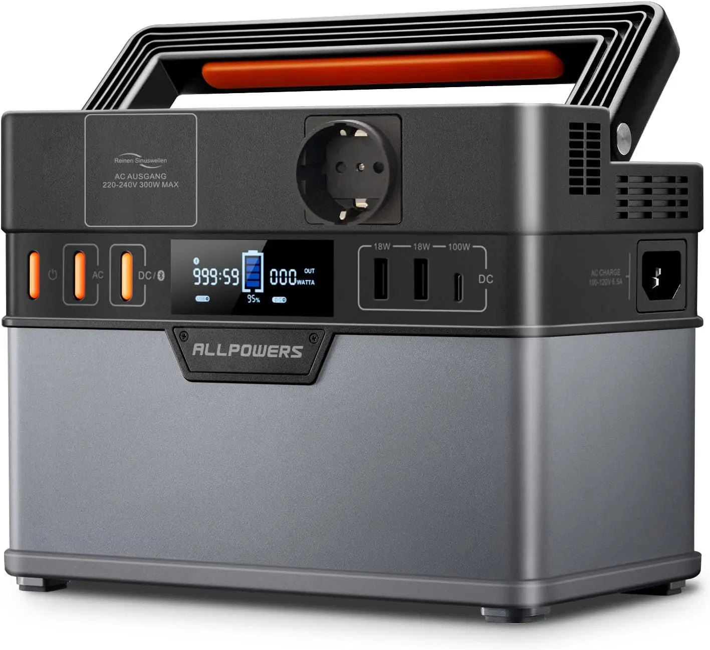 Portable Power Station 300W 288Wh Pure Sine Wave Generator Tidesmit