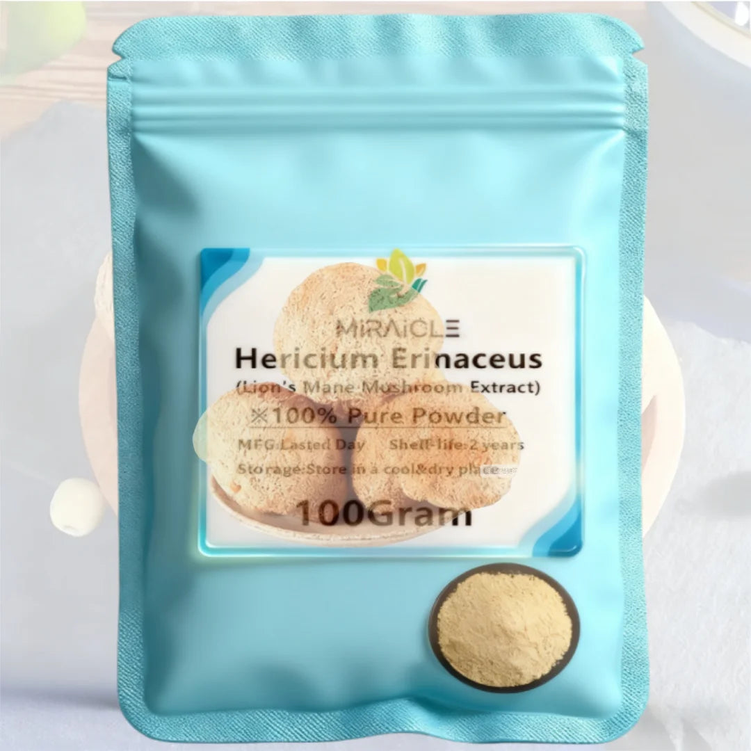 Customized 100% Pure Lions Mane Mushroom Extract Powder Packaging Bulk Hericium Erinaceus Out Packing Aluminum Foil Bag