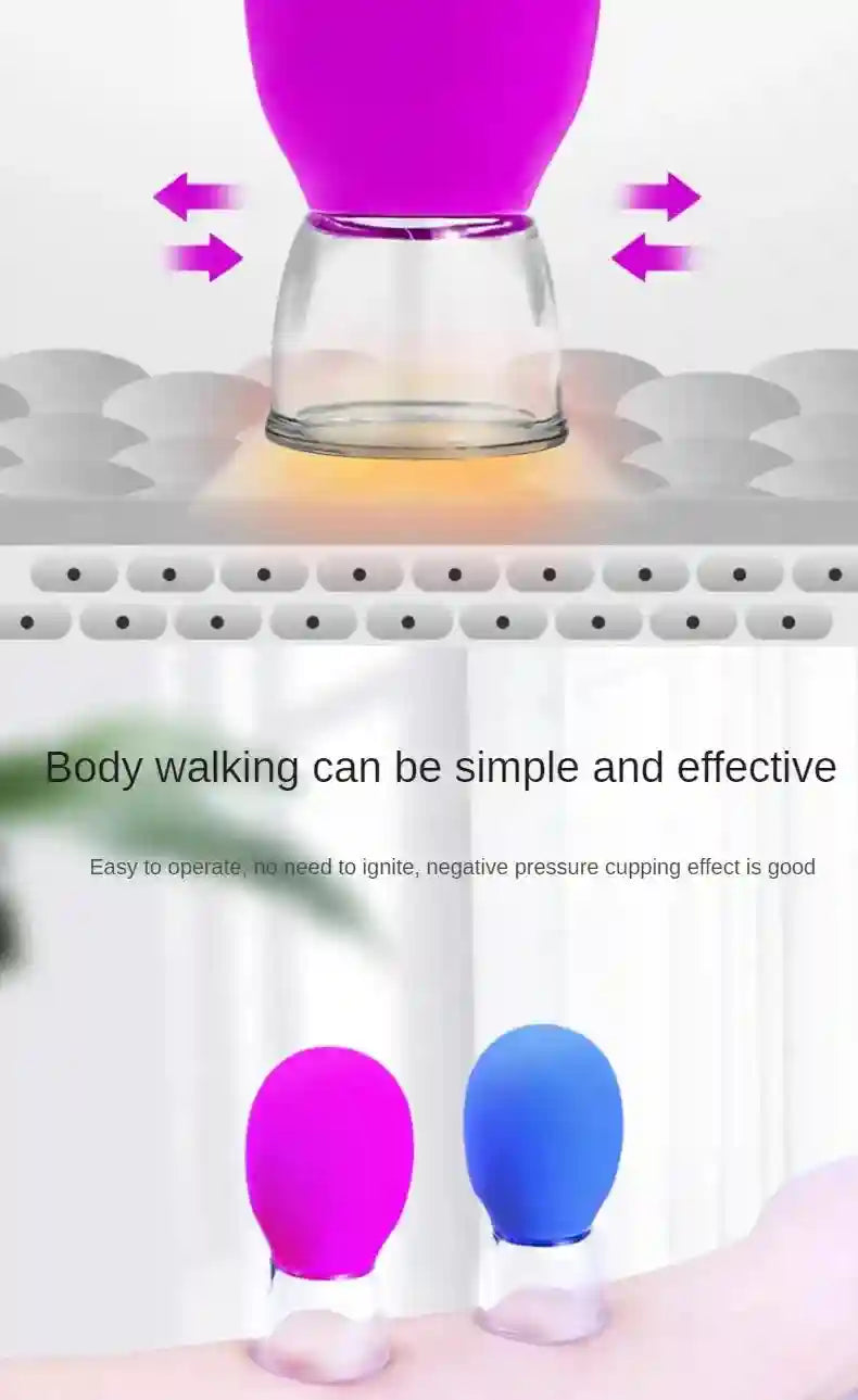 Silicone Cupping Massage Set - 5 Piece Deep Tissue Relief for Body Eye Massage Instrument Tidesmit