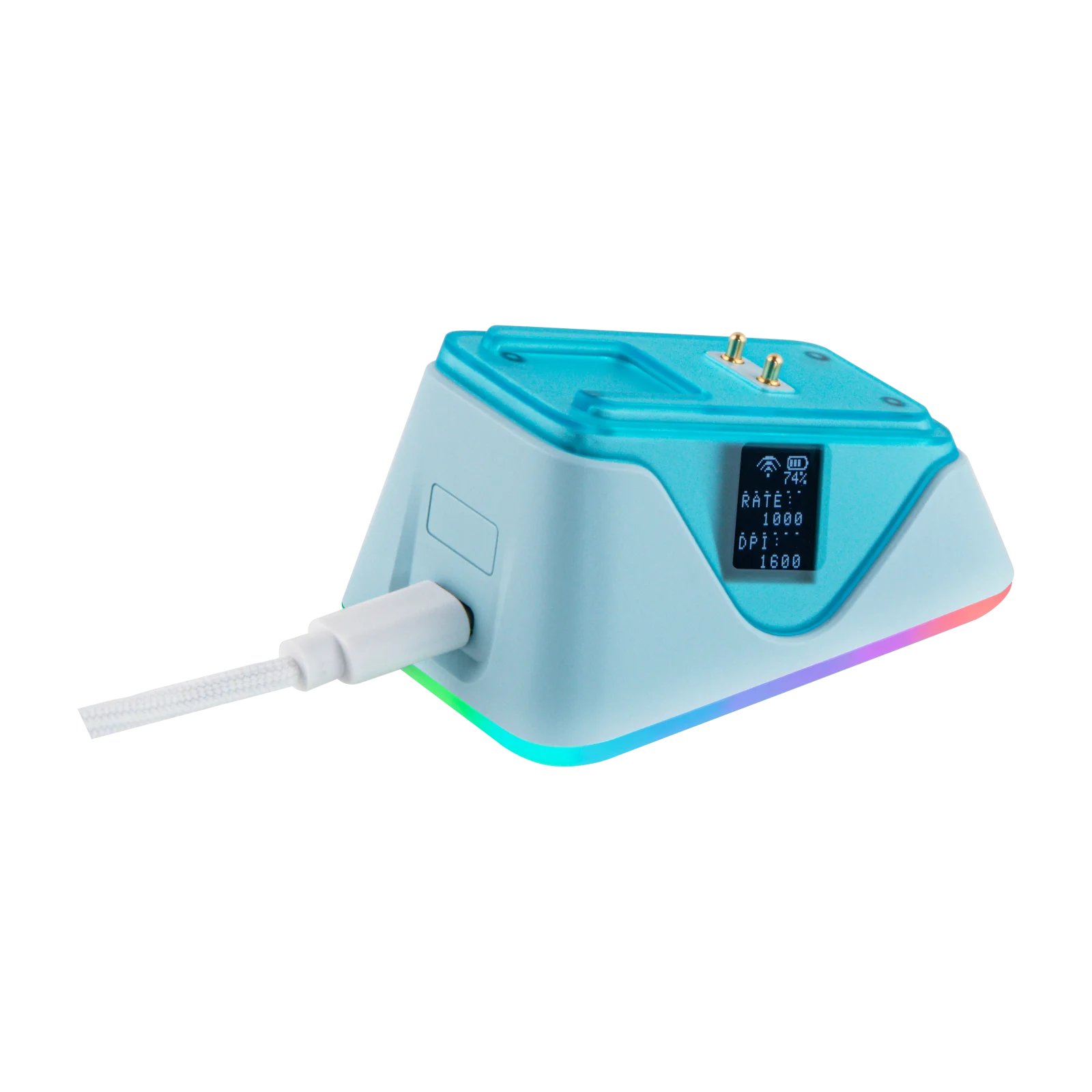 EPOMAKER NEX Lite Tri-mode Wireless PAW3311 Sensor Gaming Mouse with RGB Charging Dock & 1K Polling/12K DPI for Gaming & Office
