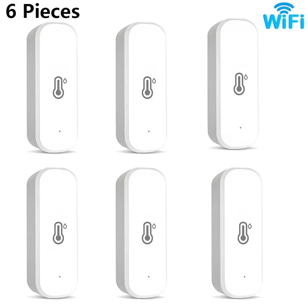WiFi Temperature Humidity Sensor – Smart Home Remote Climate Monitor 6 Pieces Tidesmit