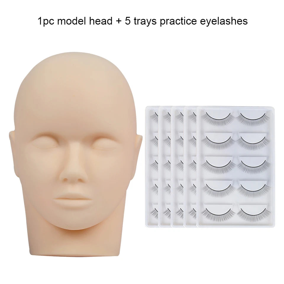 Tidesmit mannequin training head with removable eyelids for professional lash extension and makeup practice
