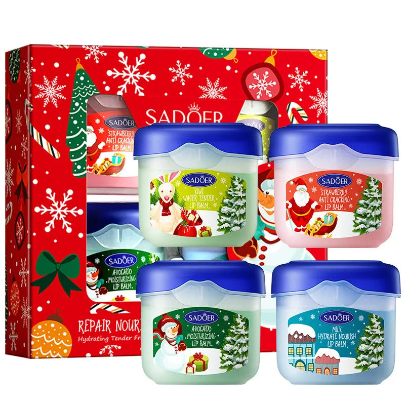Moisturizing Coconut Lip Balm Set - 4pcs Nourishing Lip Treatment Lip Care 4pcs Lip Balm Tidesmit