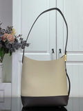 2026 New Women's Handbag, Large Capacity Bucket Bag Color blocked Design High Quality Genuine Leather Material Multi Functional