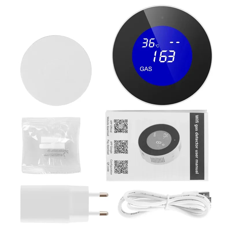 WiFi Gas Leak Detector Alarm - Smart Home App-Controlled Sensor Tidesmit