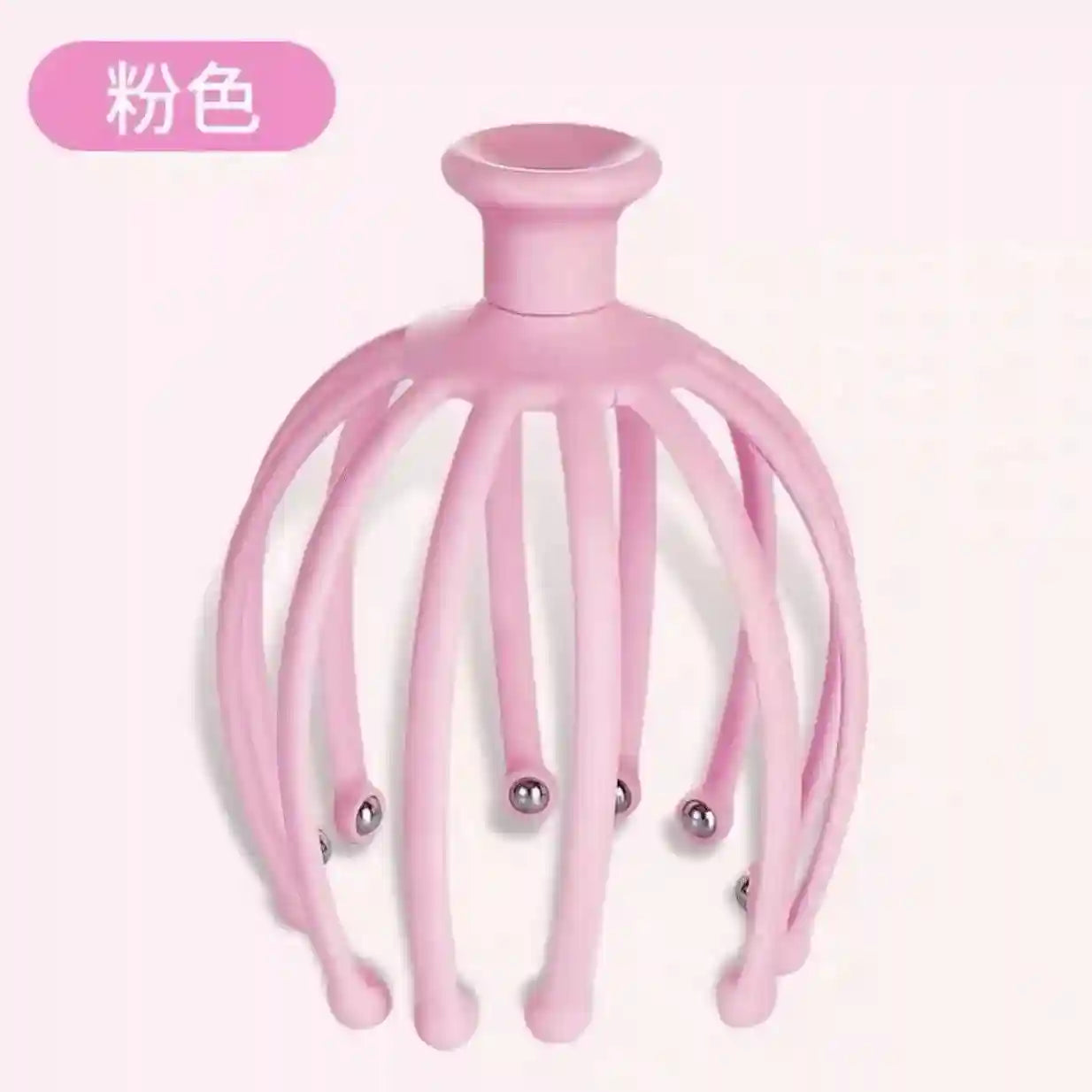 Steel Wire Head Massager - Octopus Scalp Tool for Tension Relief Massage Roller Pink Tidesmit