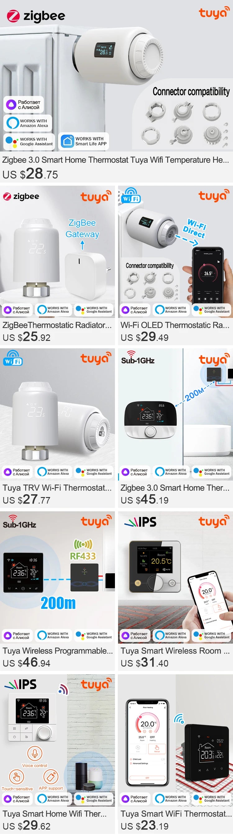 Tuya Smart Home Wifi Thermostat For Underfloor Heating Smart Thermostat Boiler Temperature Controller 220V Alexa Google Home